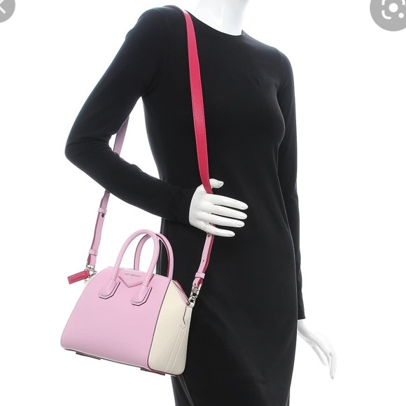 Givenchy Goatskin Tri-color Mini Antigona (Pink & Off White) - Picture 4 of 12